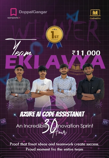Team Eklavya Doppelganger Hackathon Winner 1st Rank