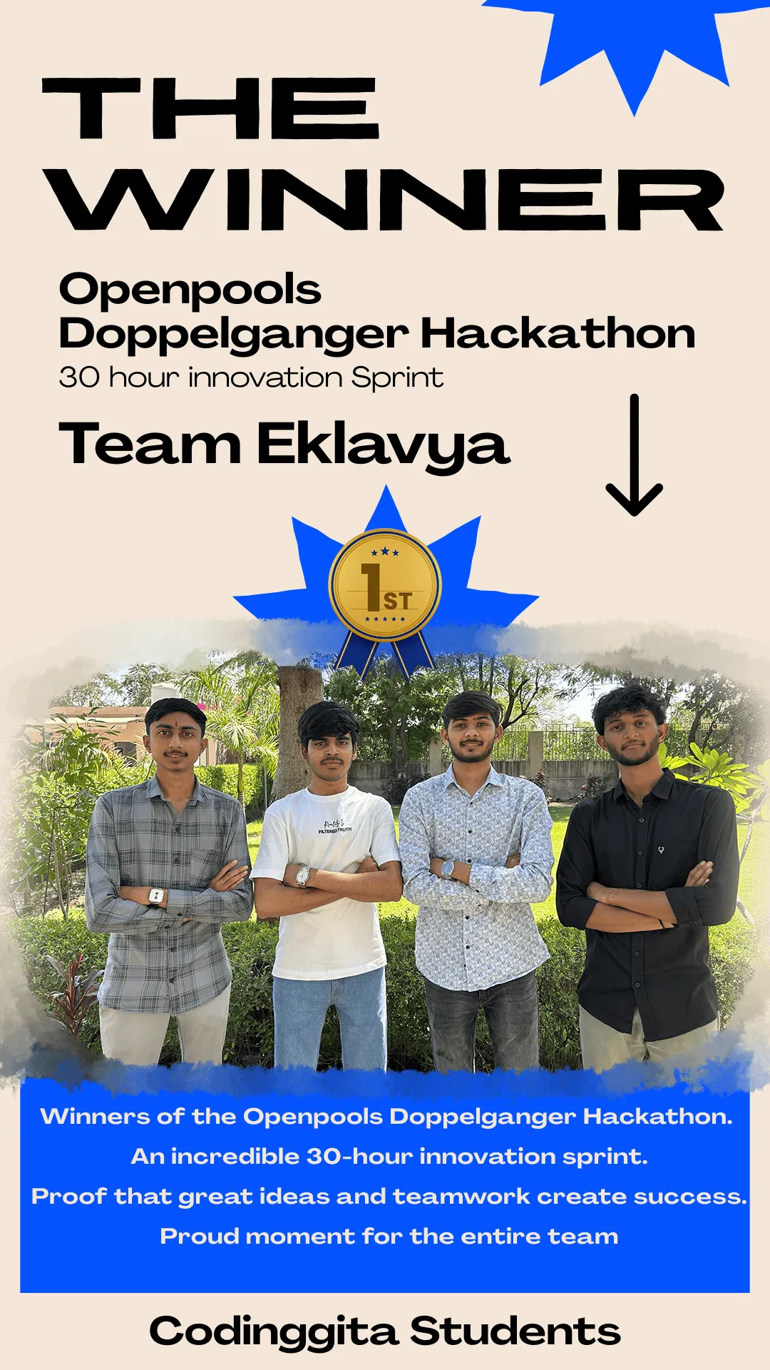 Team Eklavya Doppelganger Hackathon Winner 1st Rank