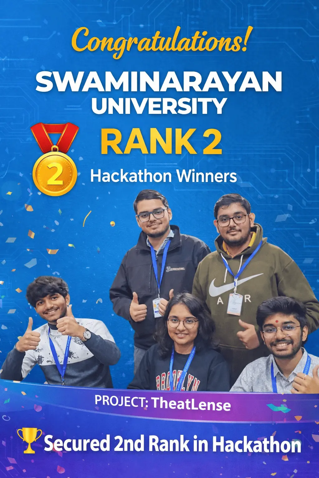 Team InnovateX hackathon poster