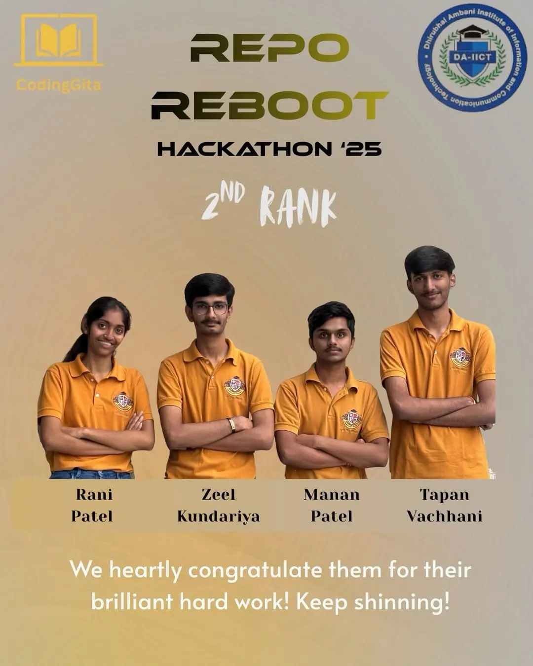 Team Royal Rebooters hackathon poster