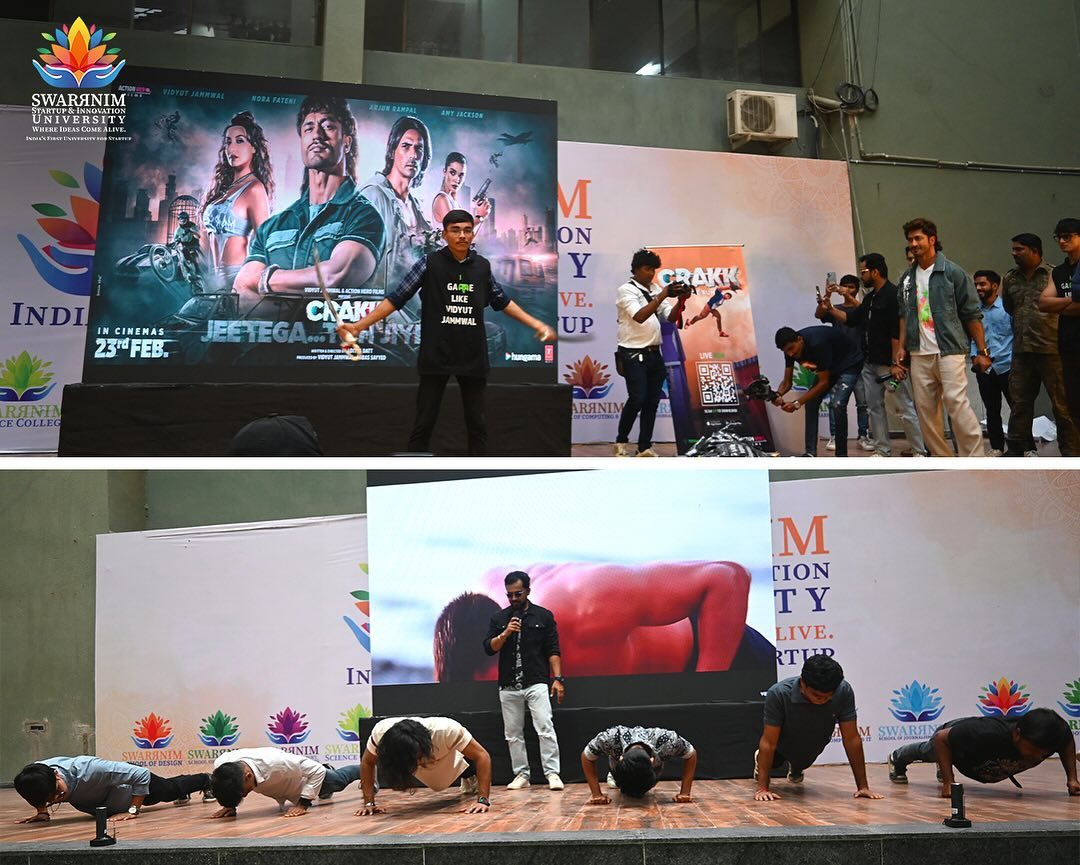 Swarrnim Startup and Innovation University - Crakk Movie Promotion 2