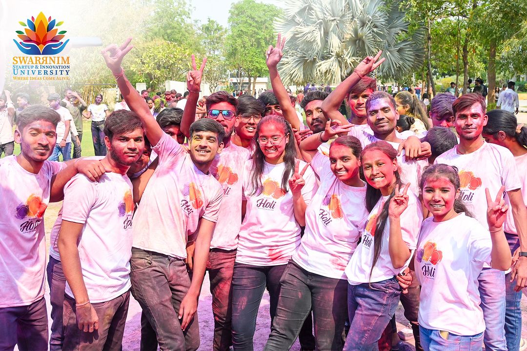Swarrnim Startup and Innovation University - Holi Festival Celebration 4