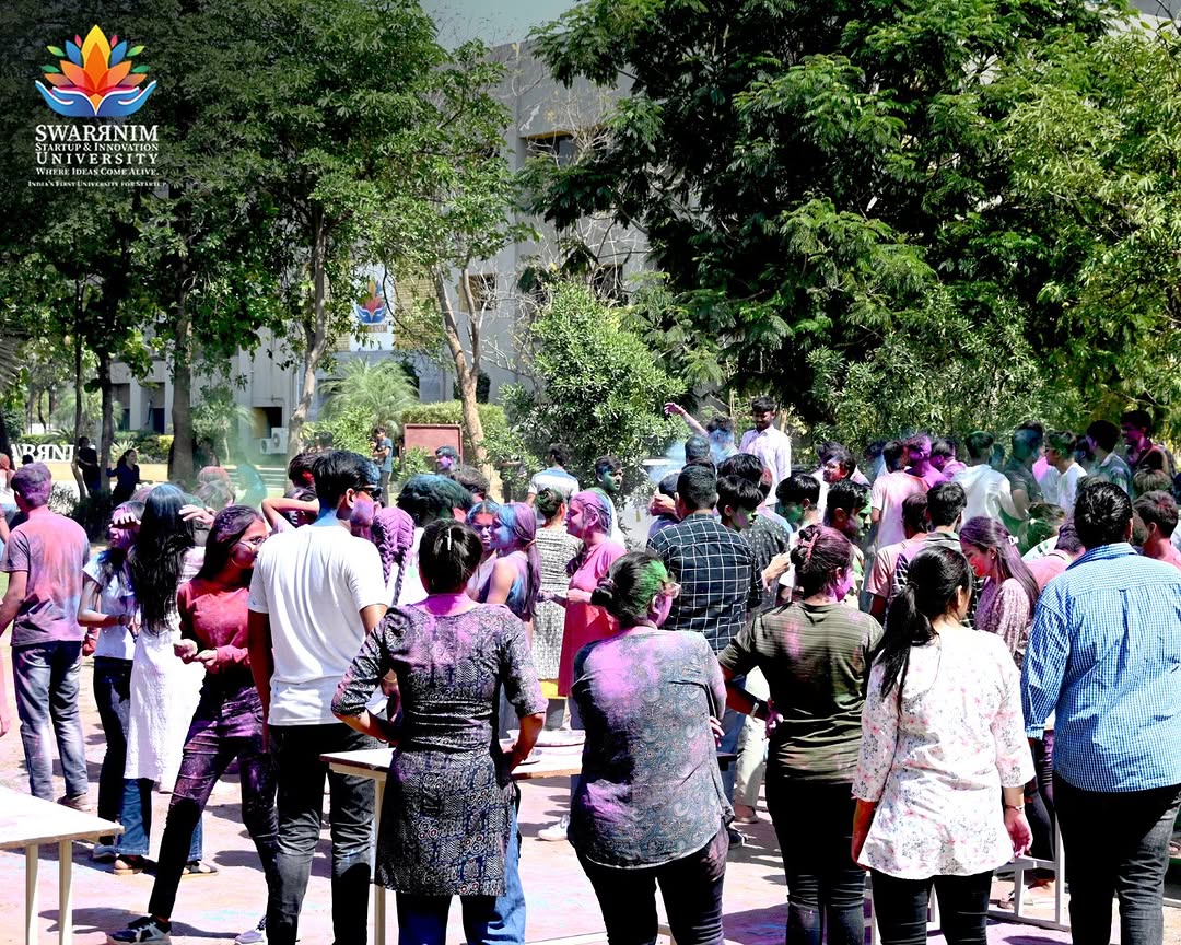 Swarrnim Startup and Innovation University - Holi Festival Celebration 6