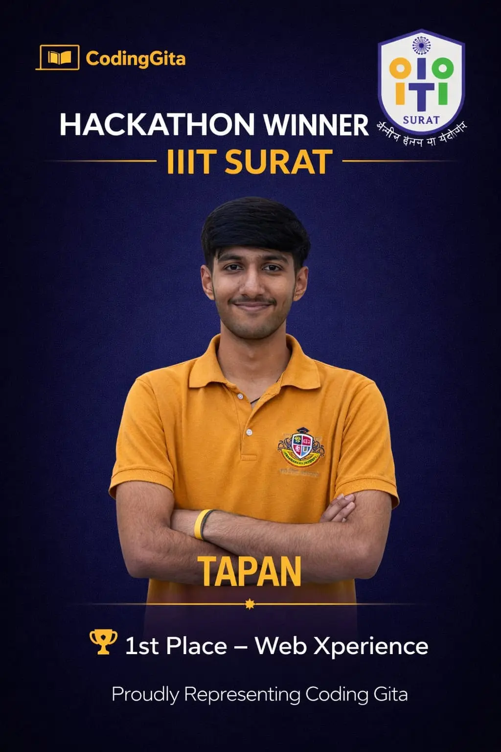 Tapan IIIT Surat Winner